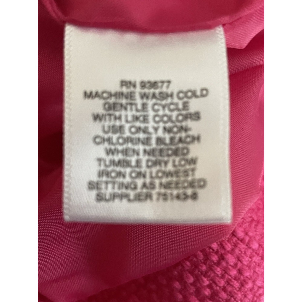 Liz Claiborne Women's XL Long Sleeve Bright Pink Button Up Hidden Buttons Blazer - Picture 9 of 10